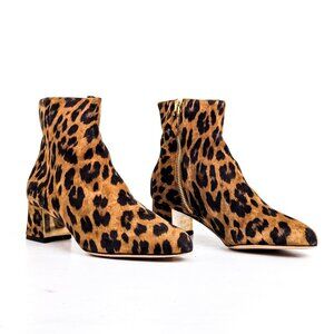Marion Parke Women Tasha Leopard Suede Leather ankle Boots Size 6.5US EUR 37